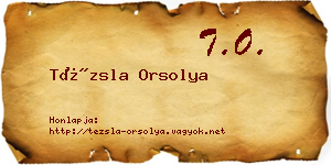 Tézsla Orsolya névjegykártya
